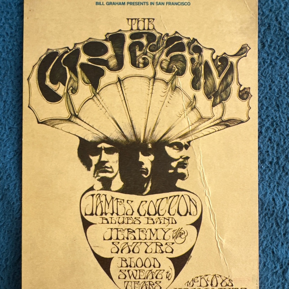 Vintage Concert Poster with Psychedelic Design